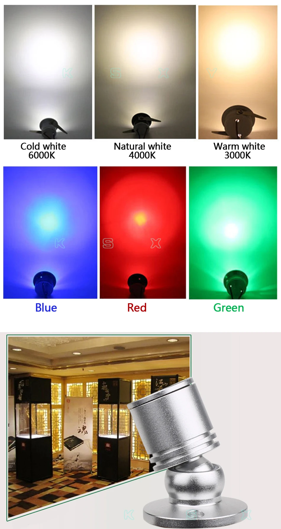 Brushed Nickel LED Cabinet Spotlight image 3