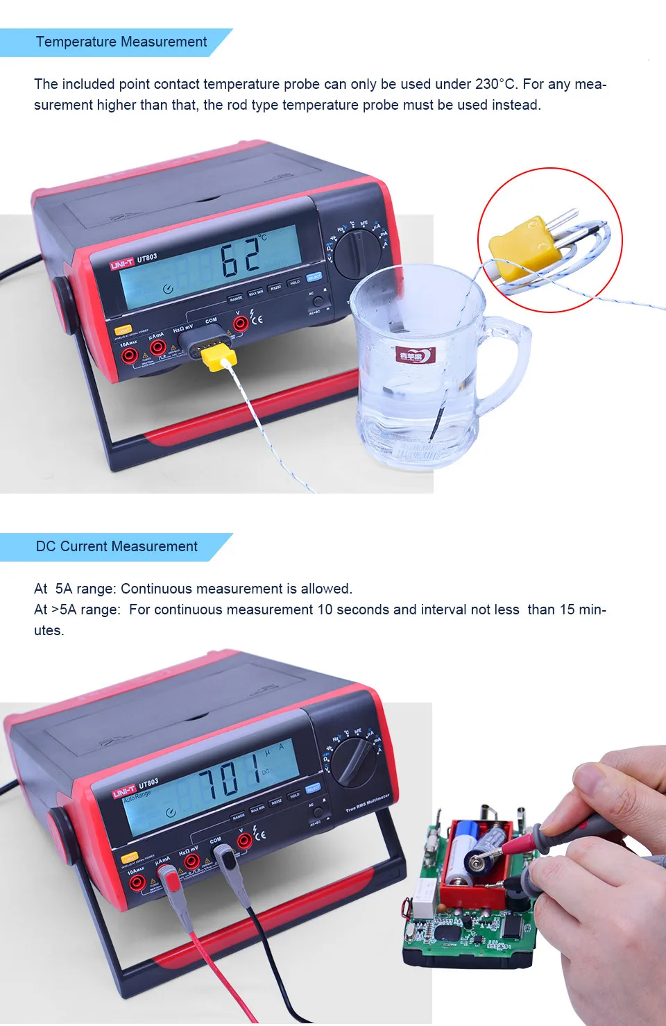 UNI-T UT801 UT802 UT803 Bechtop цифровой мультиметр AC DC Напряжение измеритель тока Сопротивление Емкость Частота Диод тестер