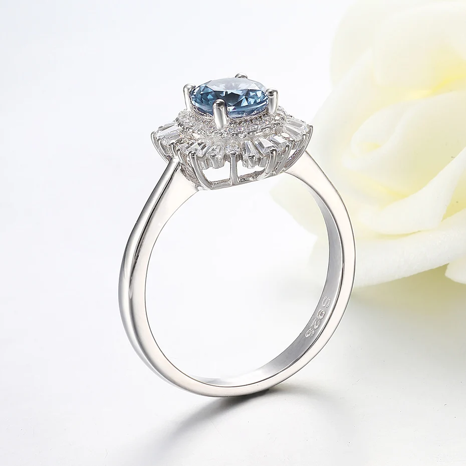 Kuolit, аквамарин, драгоценный камень, кольца для женщин, настоящее 925 пробы, Серебряное Ювелирное кольцо, шестигранное, ручной работы, кольцо для помолвки, хорошее ювелирное изделие