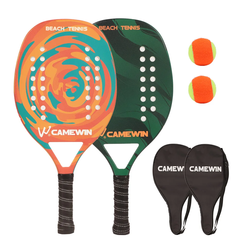 Bedenk Afstoting koffie CAMEWIN Casual Beach Tennis Racket (Carbon + Glasvezel Frame) Paddle Set, 2  Peddels, 2 ballen, en 2 Cover Tassen. - AliExpress sport & Entertainment