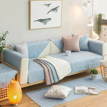 

Solid Sofa Cover for Living Room Pet Dog Mat Removable Multi-size Corner Sofa Towel for Sectional Sofa Slipcover