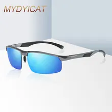 Фирменный дизайн, Модные Цветные солнцезащитные очки, мужские поляризованные очки из алюминиево-магниевого сплава, квадратные солнцезащитные очки для вождения, спортивные мужские очки