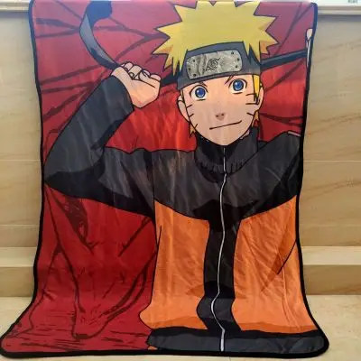 Флисовое одеяло с рисунком из аниме Наруто, Akatsuki, шерпа, Утепленное зимнее Двухслойное детское одеяло, подарок на год