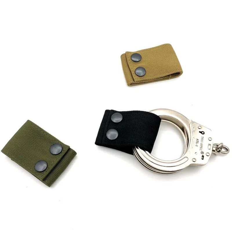 

Nylon Universal Tactical Handcuff Strap Police Hand Cuff Holder Pouch Safety Snap Closure Handcuffs Case Lanyard Strap Belts