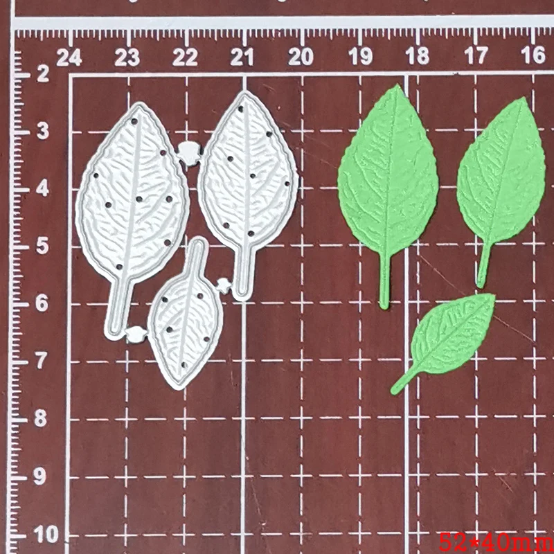 3pcs 잎 금속 절단 다이 공예 칼 블레이드 스크랩북을위한 다이 스텐실 DIY 사진 앨범 카드 장식 템플릿 만들기