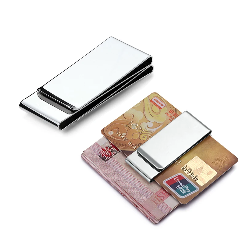Stainless Steel Metal Money Clip Silver Brass Cash Clamp Holder Wallet Men Women Multipurpose Money Holder