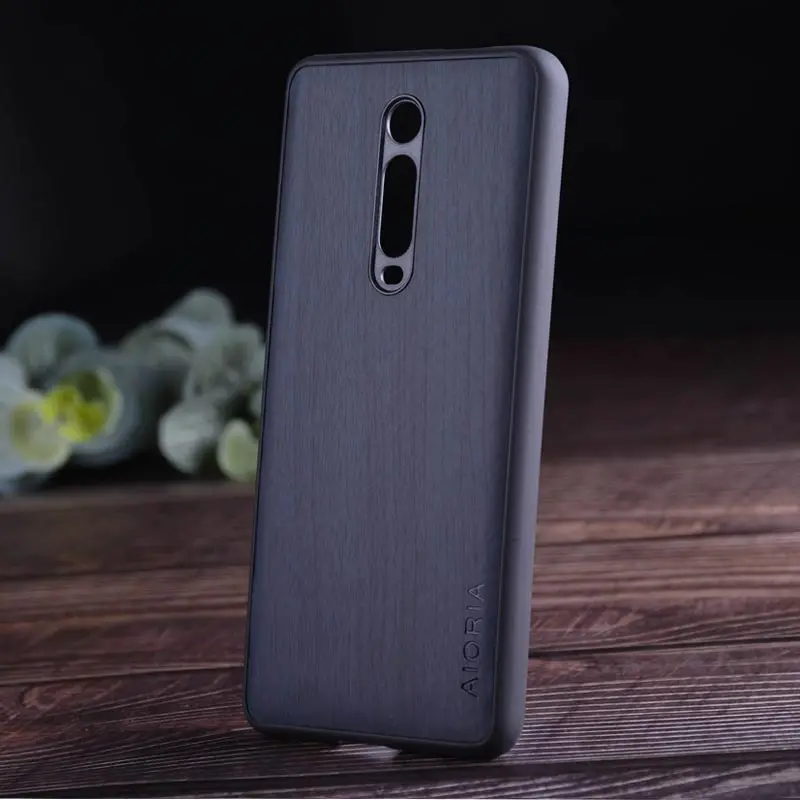 Dark blue Деревянный чехол для Xiao mi Red mi K20 Pro mi 9T mi 9T Мягкий ТПУ силиконовый и Жесткий ПК и дерево pu Кожаные чехлы coque fundas - Цвет: Dark blue