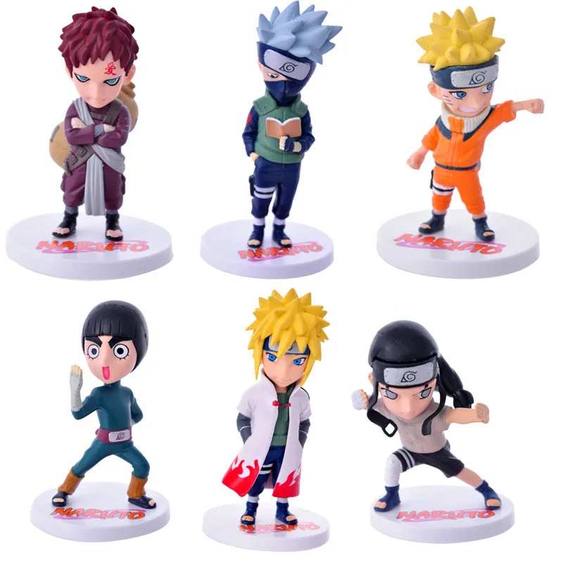 

6pcs/lot Naruto Figure Toy Itachi Gaara Kakashi Shikamaru Sasuke Yondaime Neji Pain Deidara Sasori PVC Action Figure Model gift