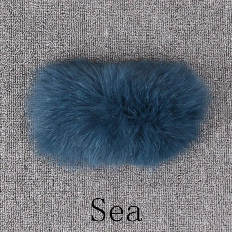 sea blue QIUCHEN PJ1815 новое поступление женская зимняя толстая куртка из натурального лисьего меха большой воротник на молнии набивная кожа - Цвет: sea blue