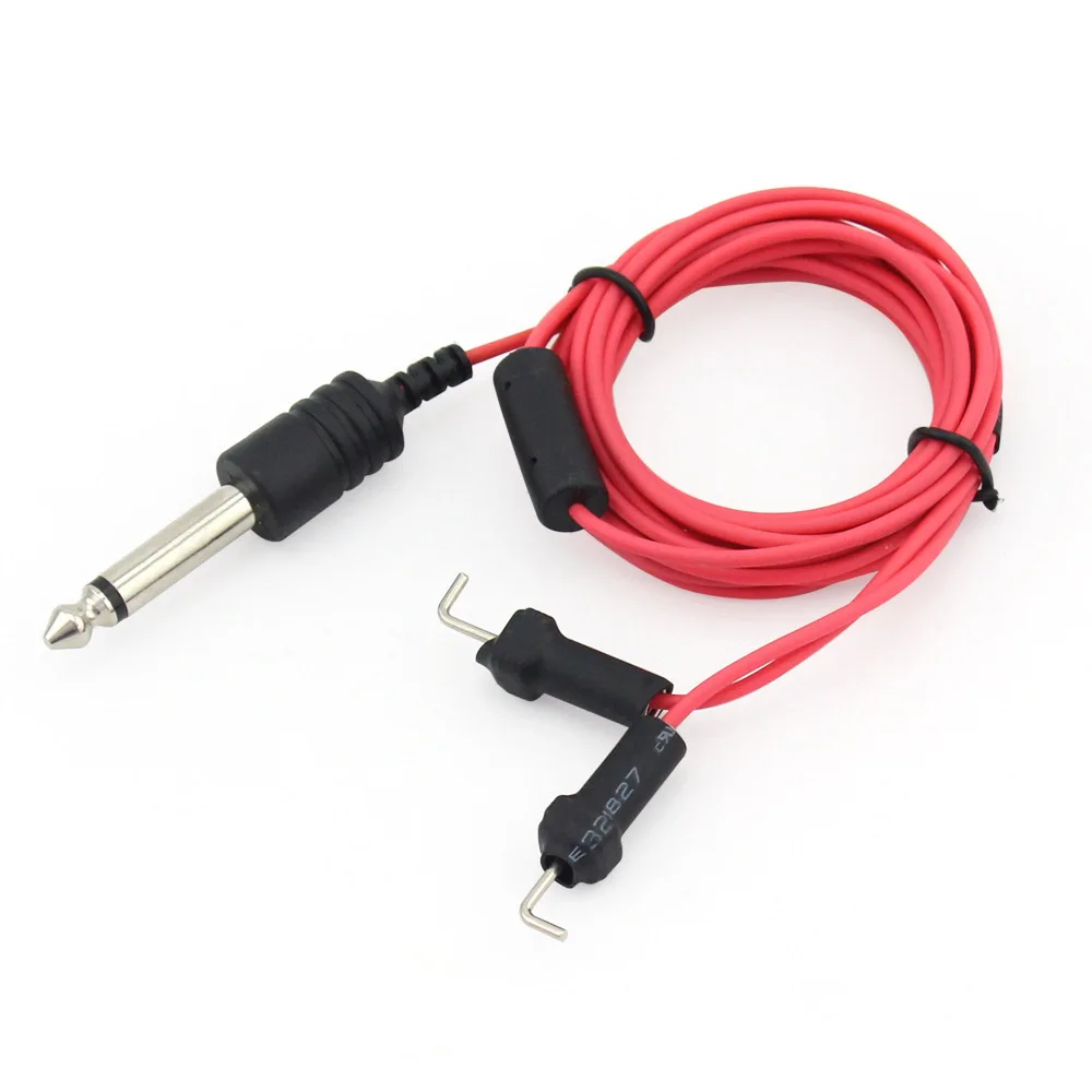 Custom Handmade Tattoo Clip Cord with Soft Spring for Coil Tattoo Machines - Цвет: Красный