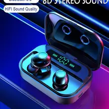 BEESCLOVER TWS беспроводные наушники Bluetooth 5,0 светодиодный дисплей питания мини наушники 8D стерео звук 3600 мАч беспроводные наушники d40