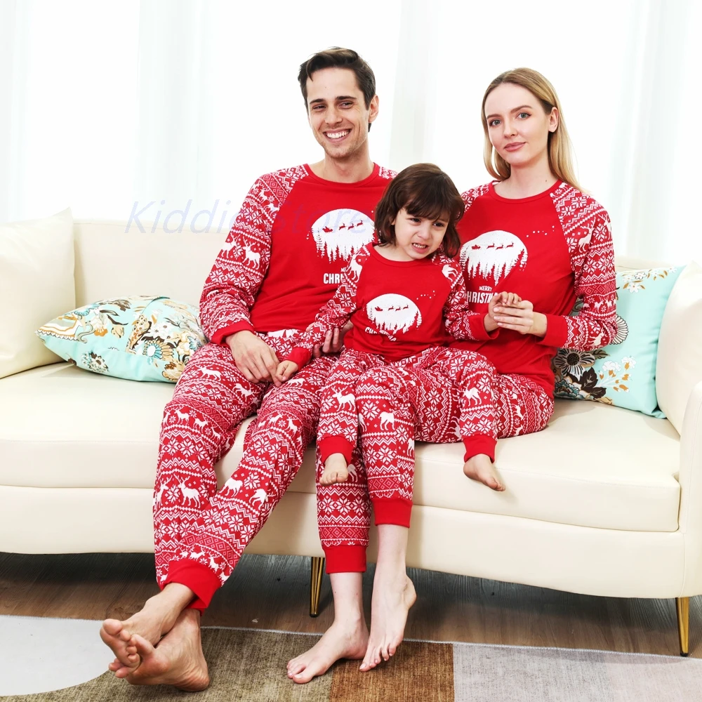 Conjuntos de pijamas a juego de Navidad para la familia, ropa para madre,  padre e hijos, trajes para bebés, niñas y niños, ropa de ciervo de Navidad,  Pijama para adultos - AliExpress