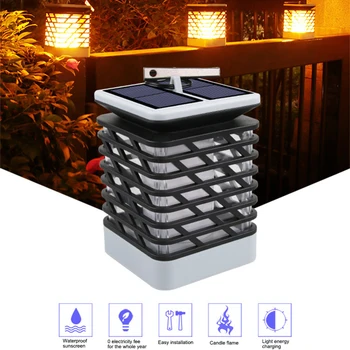 

Waterproof Solar LED flame light blinking lawn lamp led solar hanging lanterns light outdoor garden decoration lighting ip65
