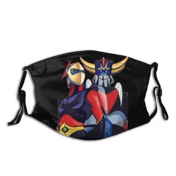 

UFO Robot Grendizer Non-Disposable Mouth Face Mask Anti Haze Dustproof Protection Respirator Muffle Mask with Filters