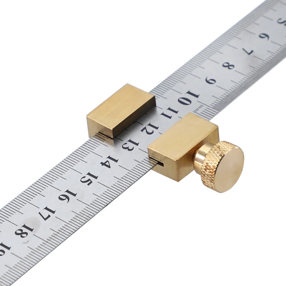 45 Degrees 300mm Woodworking Angle Scribe Line Scribe Wood Ruled Carpenter Location Locator Steel Ruler Block Gauge Wood Tools