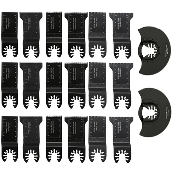 

20Pcs Oscillating Saw Blades Multitool Kit For Fein Black & Decker Makita