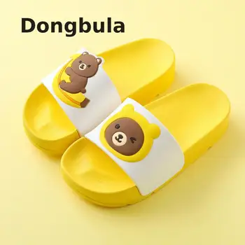 

Kids Summer Slipper Toddler Girls Water Children Flip Flops Barefoot Child Cartoon Fruit Bear Shoes Boys Indoor Bathroom Slipper