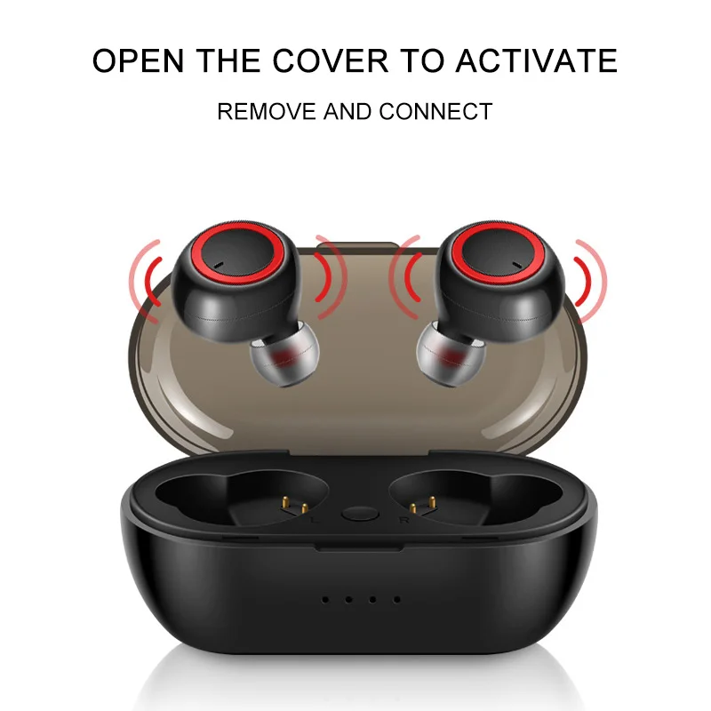 Tkey A13 TWS Bluetooth беспроводные 5,0 наушники 3D стерео бас спортивные наушники гарнитуры с микрофоном шумоподавление