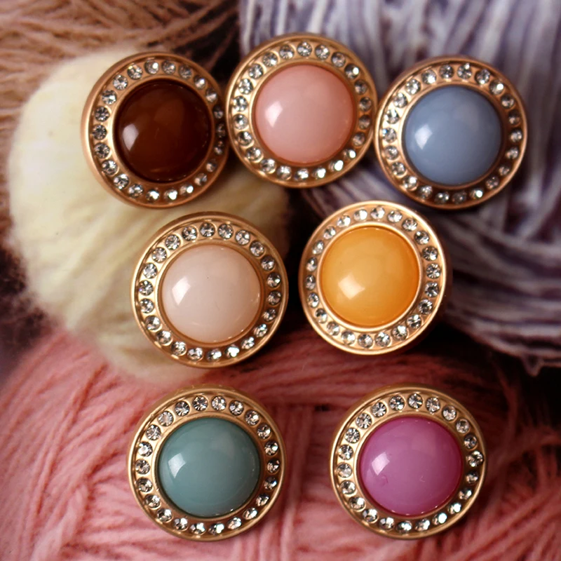 5pcs 25mm 7colors Metal style buttons Alloy garment accessories DIY materials,sewing Accessories wedding craft supplies