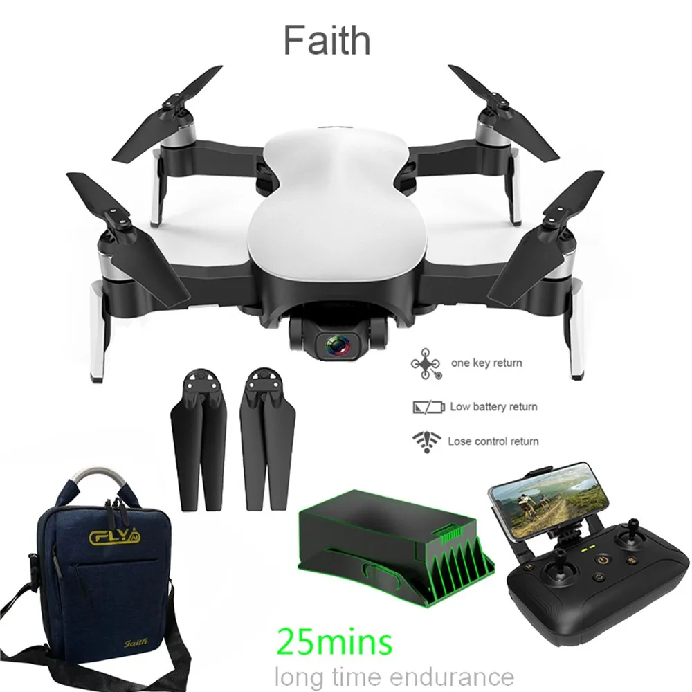 Faith GPS Drone 5G WiFi FPV 1080P HD Camera Brushless OpticalFlow RC Quadcopter toys for kids children boys girls gifts #C | Игрушки и