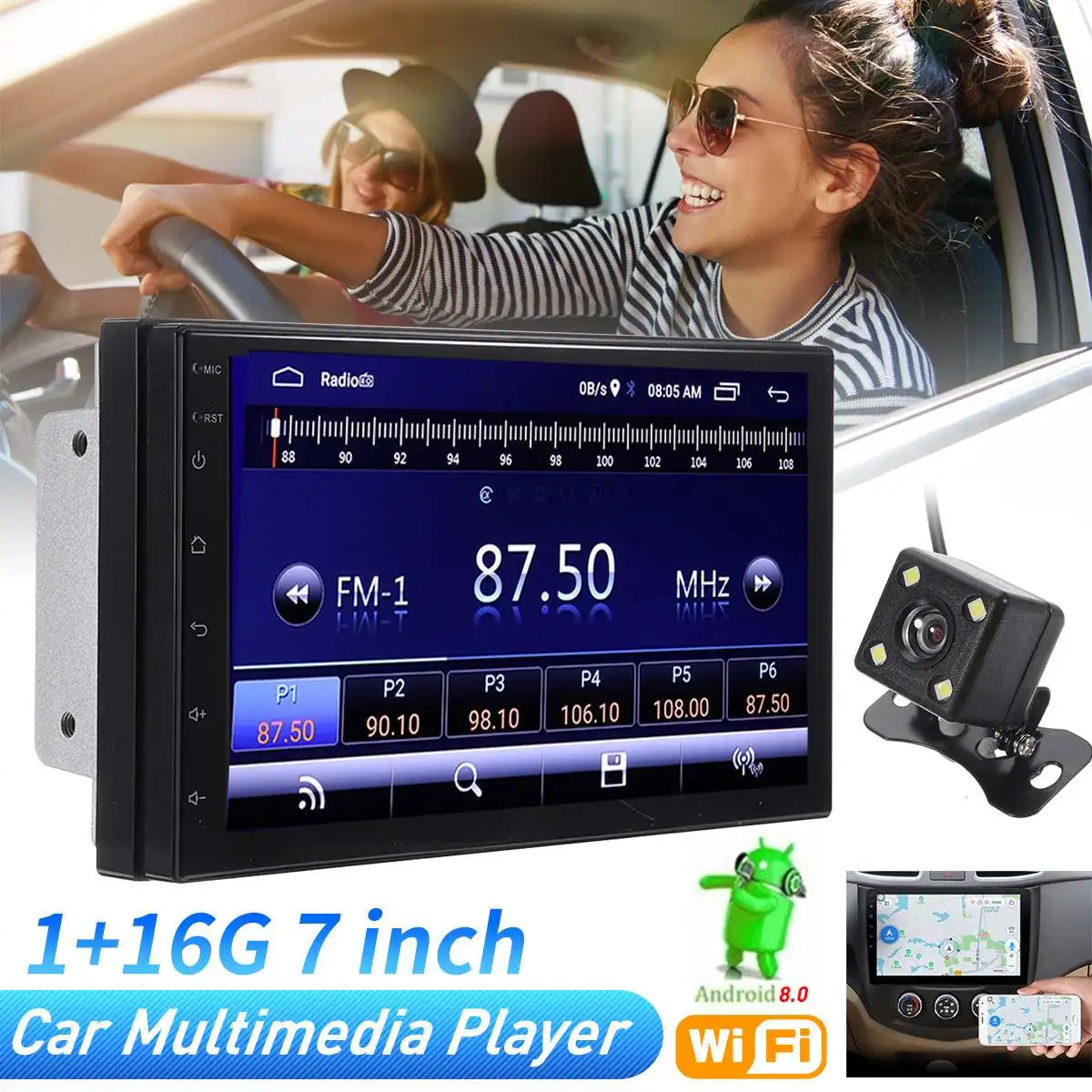 Автомагнитола iMars стерео-система на Android 8 0 с экраном 7 дюймов поддержкой MP5 GPS Wi-Fi