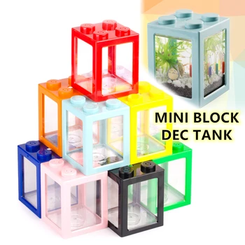 

Ecological Mini Aquarium Fish Tank Small Reptile Pet Box Creative Multicolor Stackable Building Blocks Home Decoration