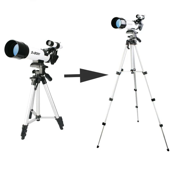 Svbony 60420 (420/60mm) Astronomical Refractor Telescope Monocular for Kids School w/ Cell Phone Mount Adapter F9304