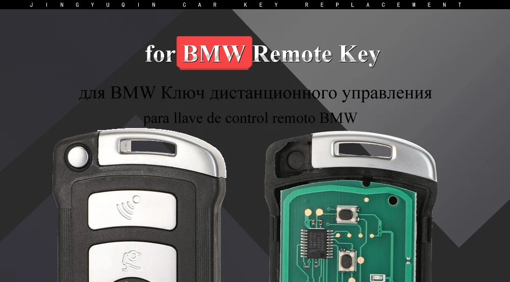 Keyforkess 4 pulsanti chiave a distanza Fob 315 / 315LP / 433Mhz / 868Mhz per la BMW Serie 7 E65 E66 con il circuito integrato ID46 7953 CAS1 sistema HU92 UNCUT - He55f3aca654d4f46a56aa7ee379e23f06