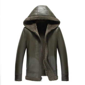 

Woolen coat Men Trench Coat Warm Hooded woolen overcoat