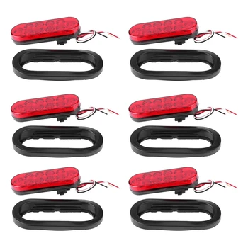 

LED Lights 6pcs 12V 10 LEDS Trailer Lights Lamps Stop/Turn/Tail Lighting for Trailer Truck and Vans marker lights