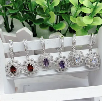 

S925 Sterling Silver Earrings Female Anti Allergy Heart Earrings Simple Temperament Earrings Hoops Earrings Sweet Earrings