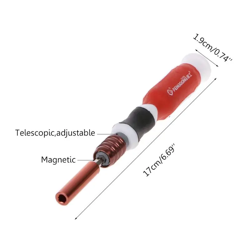 7 в 1 Набор отверток телескопическая CR-V Магнитный Многофункциональный 2,5/3,0/3,5/4/4,5/5 мм Прямая поставка Поддержка