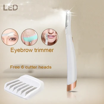 

Dermaplane Face Hair Remover Lighted Facial Expoliator Lady Razor Shaver Painless Expoliates Dead Skin Tool Painless Repair Hair