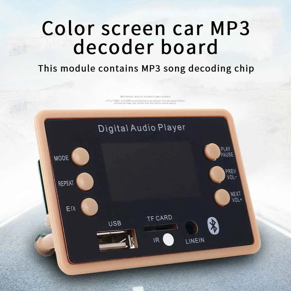DC 12 В Bluetooth 5,0 MP3 декодер доска автомобильный аудио цифровой дисплей FM радио TF WAV WMA модуль Профессиональный USB порт дистанционное управление