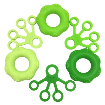 

2 Pcs Multicolor Hand Grips Silicon Gripping Ring Finger Gripper Strength Training Flexible finger Exercises Fitness Accessories