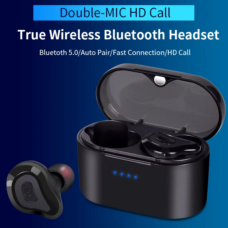 TWS Bluetooth наушники гарнитура 5,0 True беспроводной стерео мини один и двойной вход Водонепроницаемый Анти-потоотделение Спортивная гарнитура