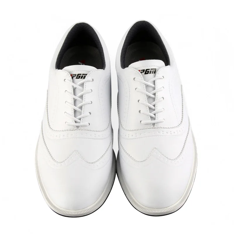 Сверхлегкие мужские туфли для гольфа из водонепроницаемой кожи; Повседневная Деловая спортивная обувь в английском стиле; дышащие кроссовки для тренировок; D0841