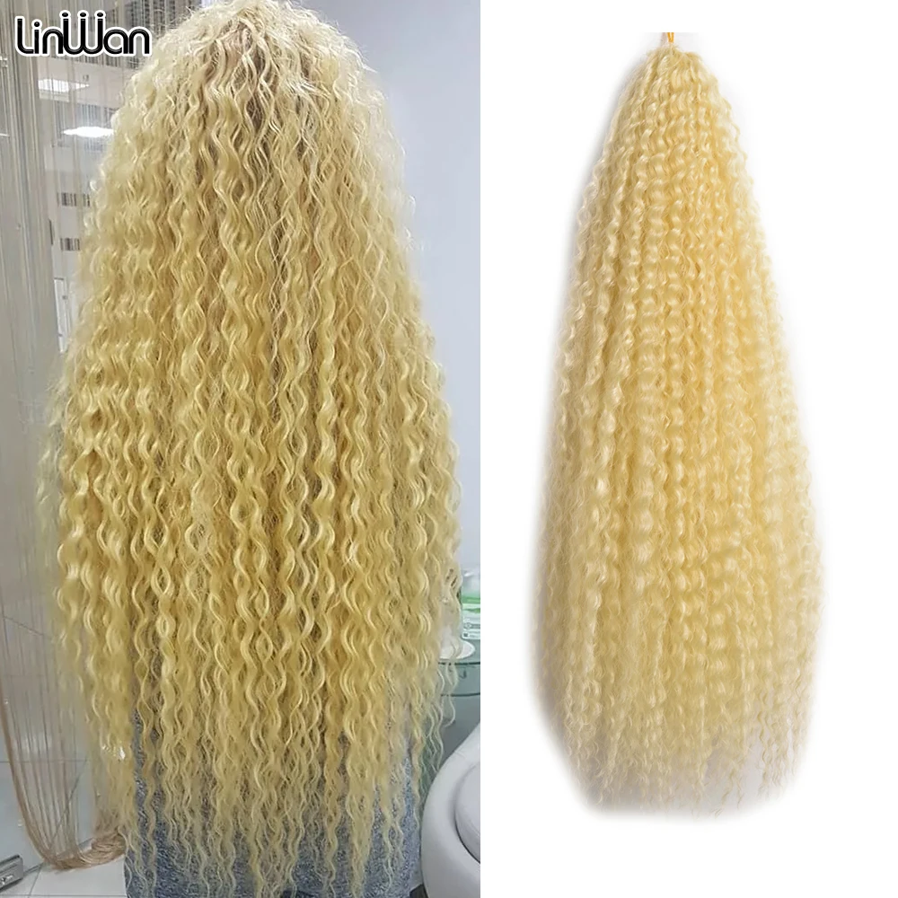 

African Synthetic Afro Curls Soft Kinky Curly Organic Hair Crochet Braids Marly Hair Extensions Ombre Braiding Hair For Women