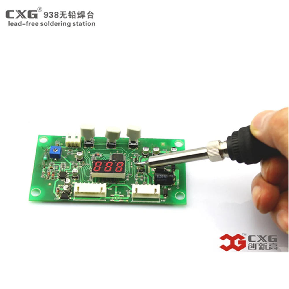 Double Digital Display Electric Soldering Irons+Hot Air Gun Better SMD Rework Station Upgraded