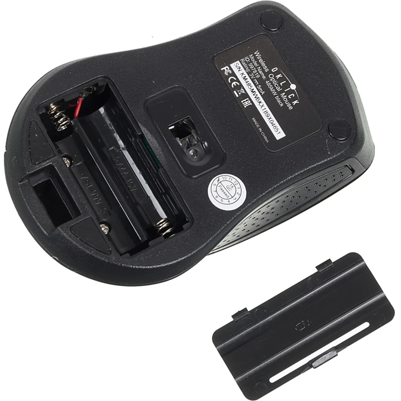Мышь Oklick 485MW черный оптическая(1200dpi) беспроводная USB(2but
