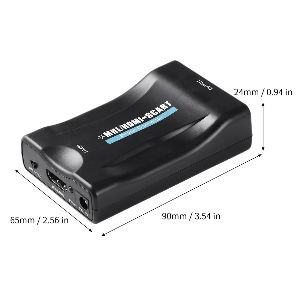 HD 1080P HDMI к SCART Видео Аудио адаптер универсальный конвертер адаптер для HD ТВ DVD коробка низкое энергопотребление