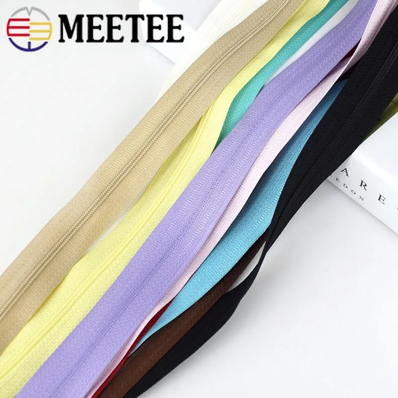 10/40 метров Meetee 3 # нейлоновые молнии катушка Zip DIY Одежда Швейные аксессуары сумки
