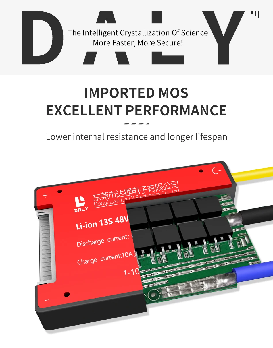 Daly BMS Li-Ion LiFePO4 BMS 3s-24s 12V 24v 36V 48V 60V 72V 29,6 in15A 20A 30A 40A 50A 60A 80A 100A 120A 150A Lithium battery BMS