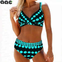 Большой размер 5XL, сексуальное бикини, Раздельный купальник из двух частей, женский купальник с высокой талией, модный купальный костюм, вол...(China)