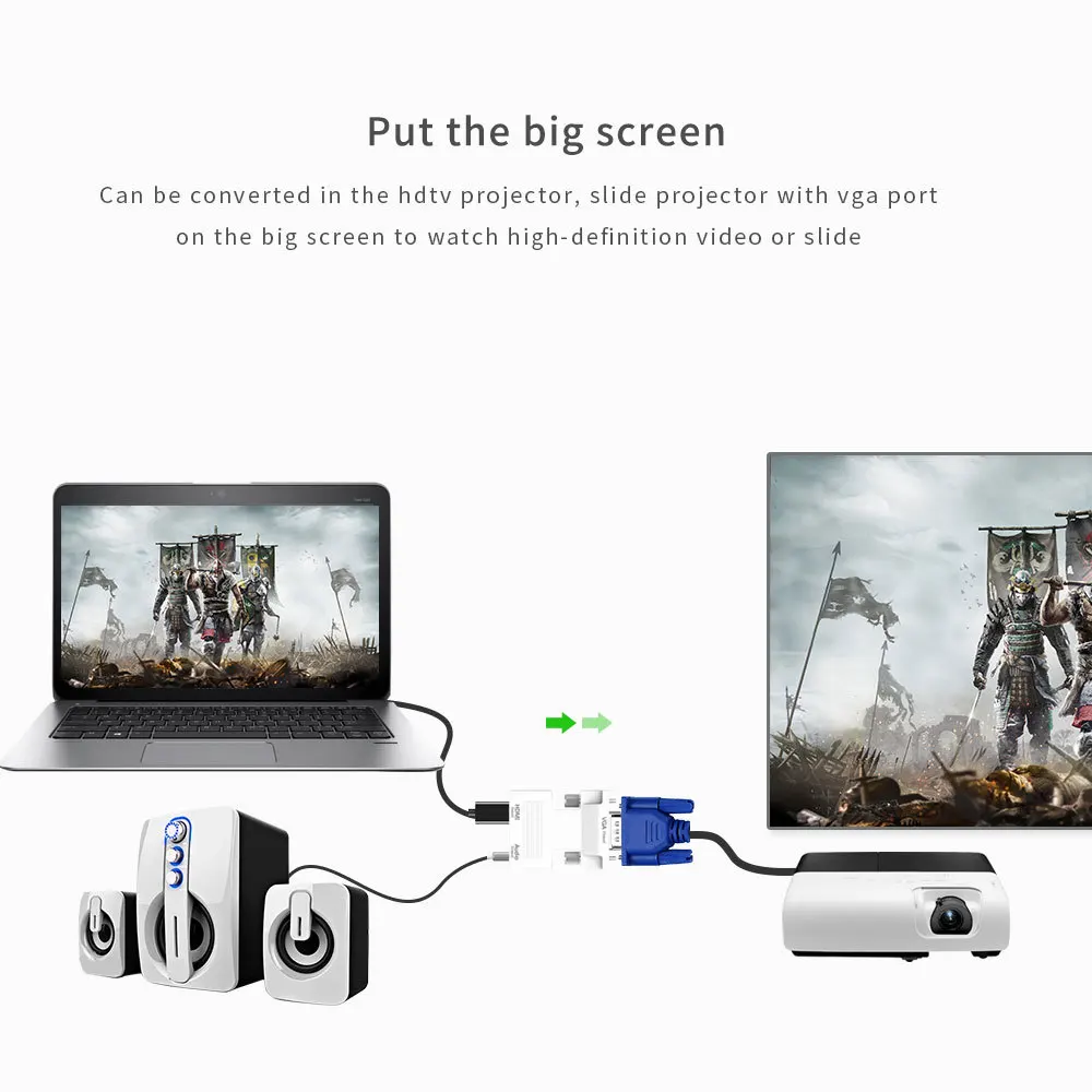 Конвертер VGA Мама папа с гнездом HDMI и аудиоадаптером поддержка вывода сигнала 1080P