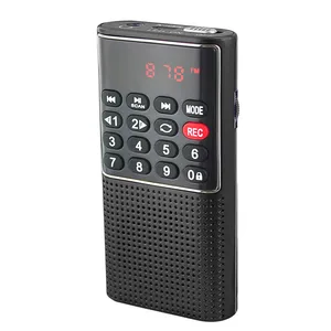 Image 2 - مكبر صوت صغير محمول مع شاشة رقمية وراديو FM ، متعدد الوظائف ، TF ، USB ، مشغل MP3 قابل لإعادة الشحن
