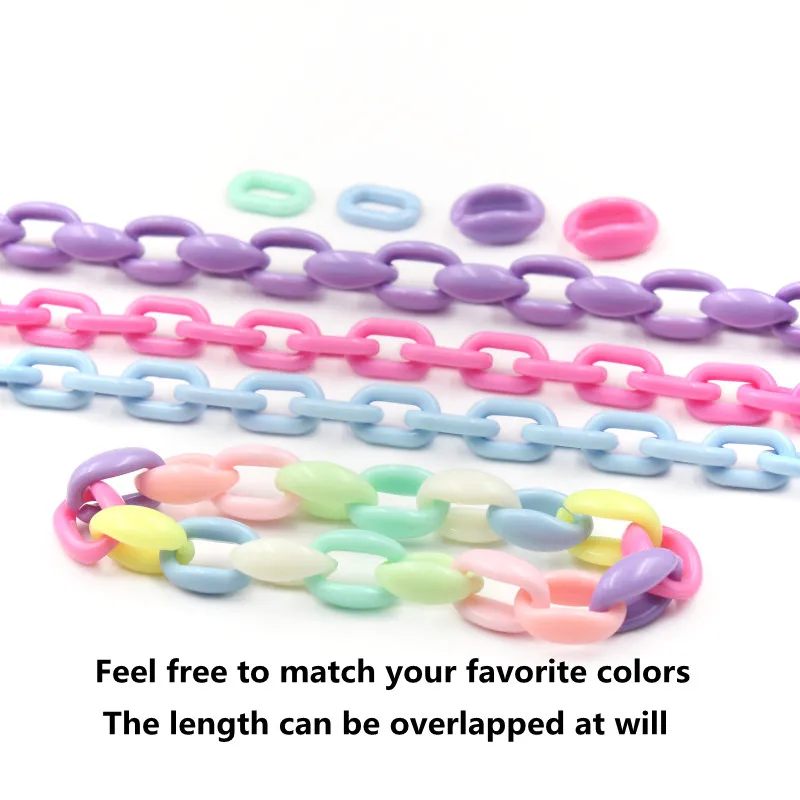 50-250pcs/Pack Acrylic Chain Buckle Large Hole Hook DIY Decoration Clothing Hat Handmade Necklace Bracelet Gift Crafts Material Jewelry Making Supplies Craft Supplies