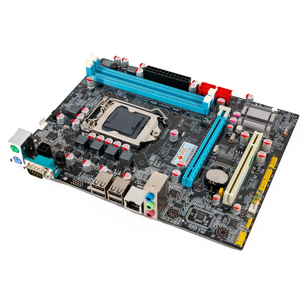 Billig HUANAN ZHI P55 M ATX Motherboard Für Intel LGA 1156 i3 i5 i7 DDR3 16GB SATA2.0 PCI E 2,0 230 * 170mm