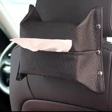 Tissue Box Автомобильный подлокотник спинки сиденья полиуретановая кожа коробка авто клип держатель бумажные салфетки, аксессуары