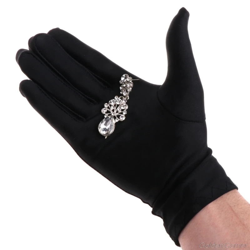 Jewelry Gloves Black Inspection With Soft Blend Cotton Lisle